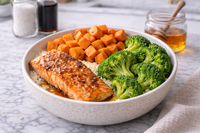 salmon with sweet potato