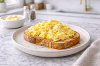scrambled eggs on toast