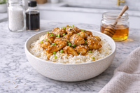 white rice chicken bowl